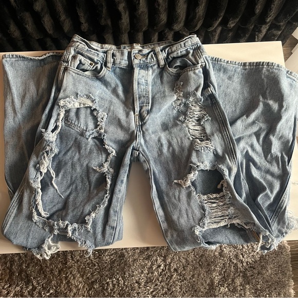 PacSun Distressed High Waist Baggy Jeans - Picture 3 of 11